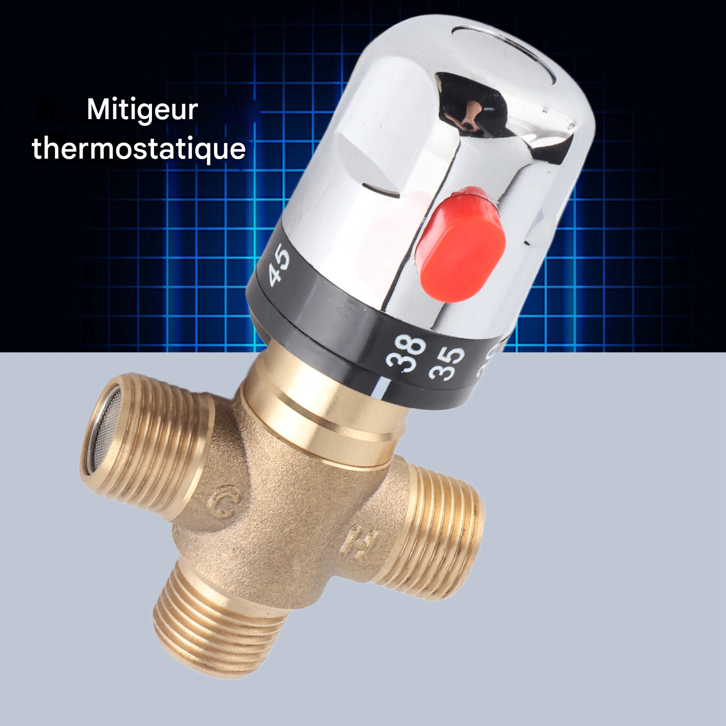 Valve thermostatique en laiton G1/2