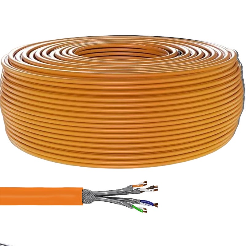Bobine de câble ethernet rj45 cat7a monobrin double blindage awg23 ...