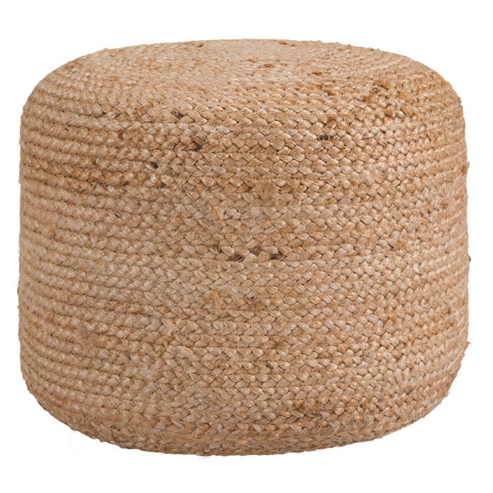 Pouf rond en jute beige D40 cm - Katy | Leroy Merlin