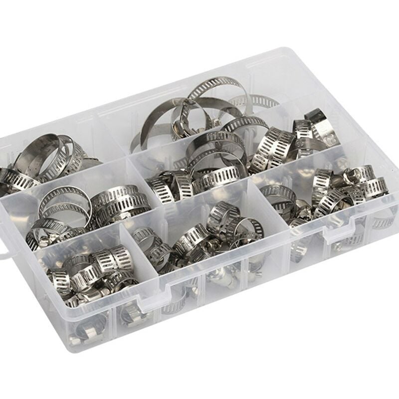 Jeu de colliers de serrage réglables en acier inoxydable 304 8-38 mm, 60 pièces - 4