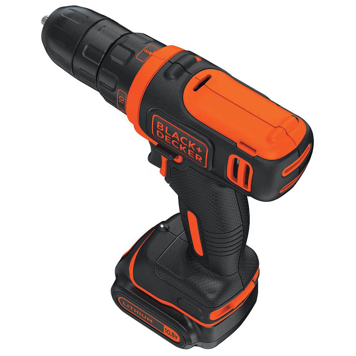 Perceuse-visseuse sans fil 10.8v ultra compacte - blach+decker - avec 2 batteries 18v 1.5ah - coffret - bdcdd12k1b-qw - 2