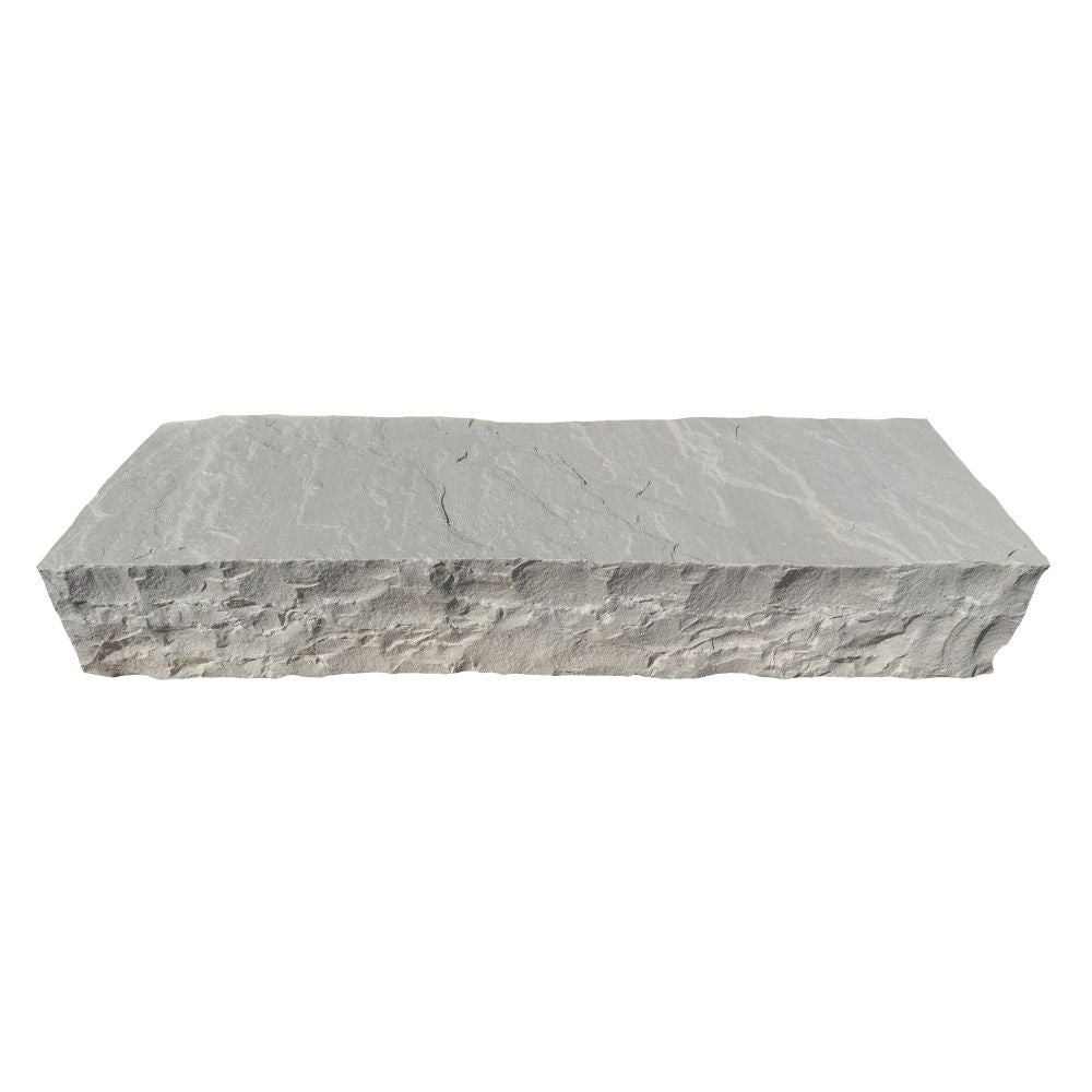 Marche d'escalier extérieur en pierre Gris Jakar - Bord Droit - 100 x 35 x 15 cm - pièce - C-NEGOCE - 2