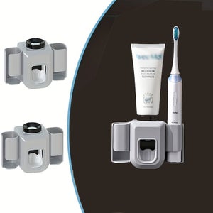 Support Mural Pour Brosse à Dents électrique - Lot De 2, Réglable, Adhésif Puissant - Compatible Avec La Plupart Des Modèles