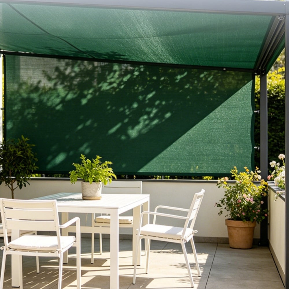 Voile d'ombrage d'extérieur BEXTCOK, filet pare-soleil pour jardin, filet d'ombrage respirant en PEHD (3 x 5 m) - 2