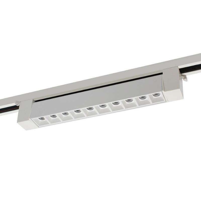 Projecteur Linéaire sur Rail Monophasé 20W 33cm Blanc - Blanc Chaud 2300K - 3500K - SILUMEN - 5