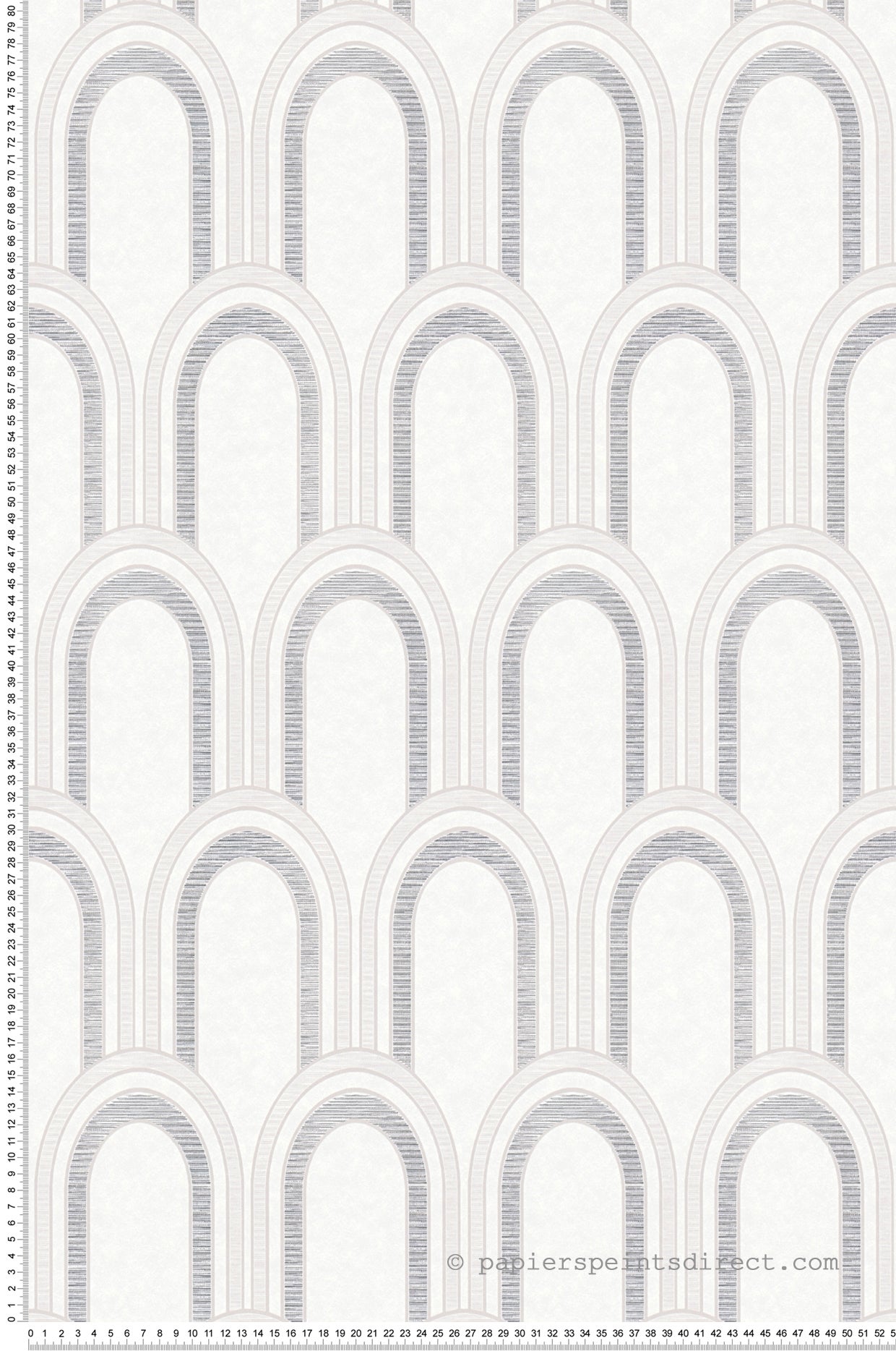 Tapeta motyw art déco białym,szarym,srebrnymImetalicznym - 53 cm x 10.05 m - LIVINGWALLS