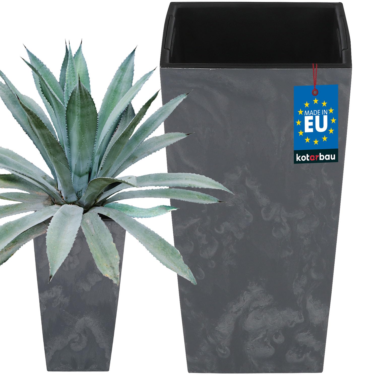 Doniczka donica 240x240x449mm wkładem osłona osłonka kwiaty rośliny marengo - KOTARBAU