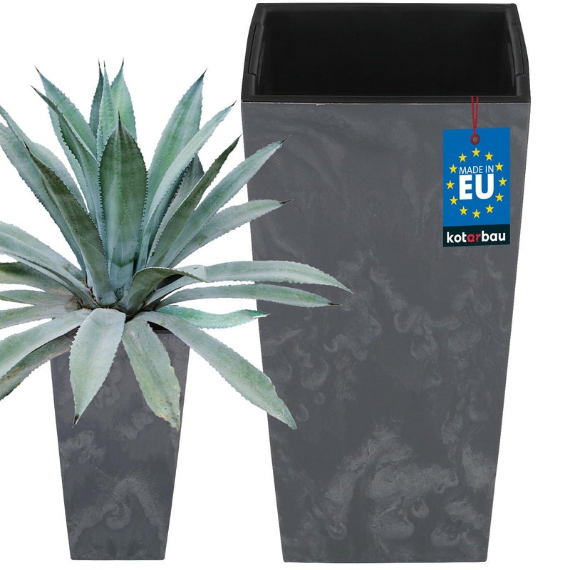 Doniczka donica 240x240x449mm wkładem osłona osłonka kwiaty rośliny marengo - KOTARBAU