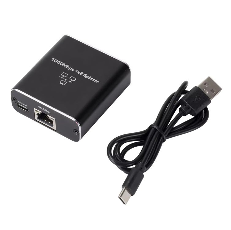 2-portowy przełącznik RJ45 1000 Mbps, rozdzielacz sieci 1 do 2 Gigabit Ethernet do komputera, routera, dekodera TV