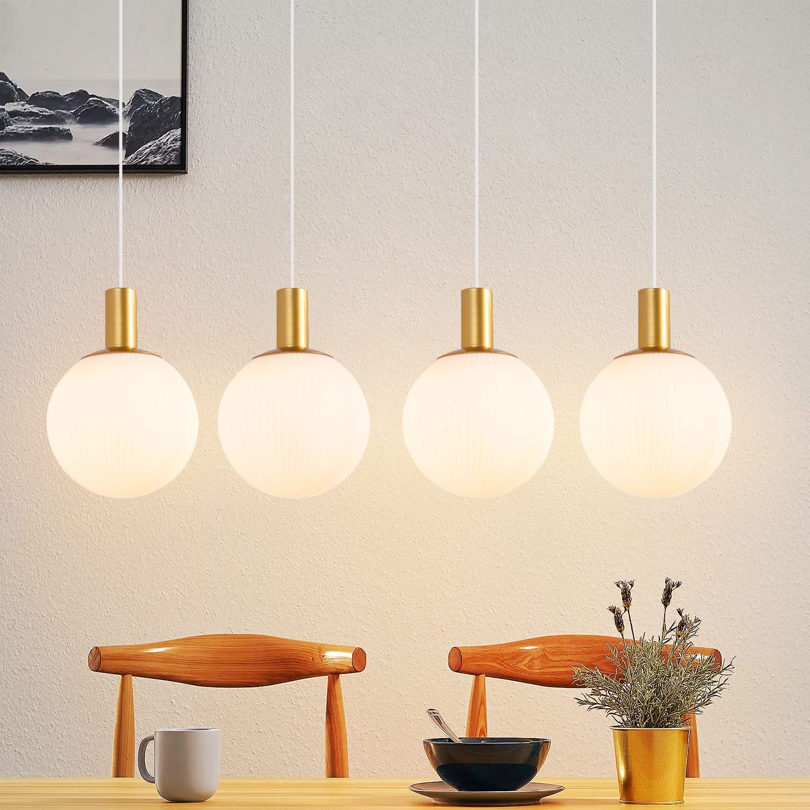 ZMH Lámpara Colgante De Mesa De Comedor 3/5 Llamas Blancas Cálidas