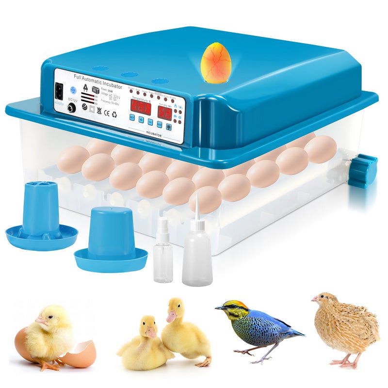 Couveuse Automatique Pour œufs 10/15/24/36 œufs - Retournement Auto, Humidification Auto - Pour Poule, Caille, Canard