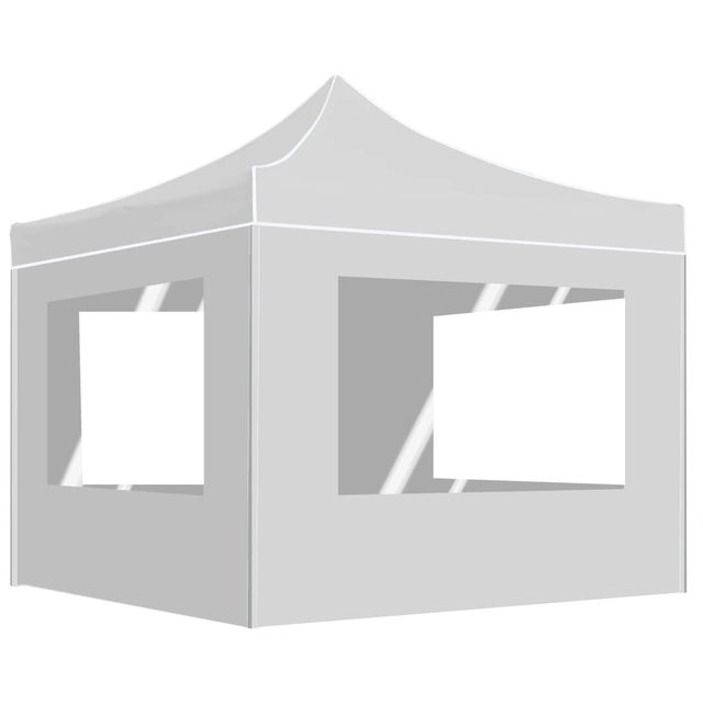 Maison Exclusive - Gazebo Pieghevole con Pareti Alluminio 2x2 m Bianco