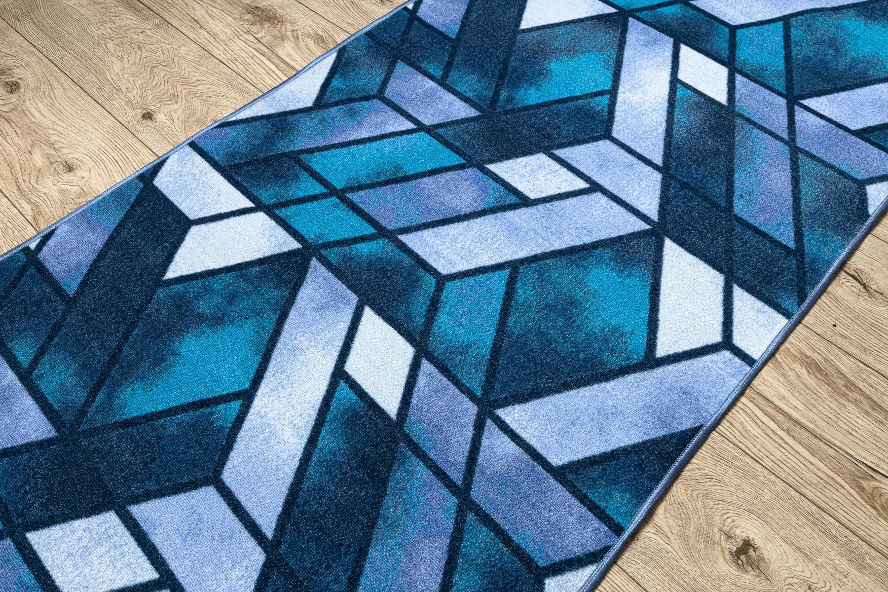 TAPIS DE COULOIR ANTIDÉRAPANT ROMBY diamants bleu marine 100cm 100x1250 cm - 4