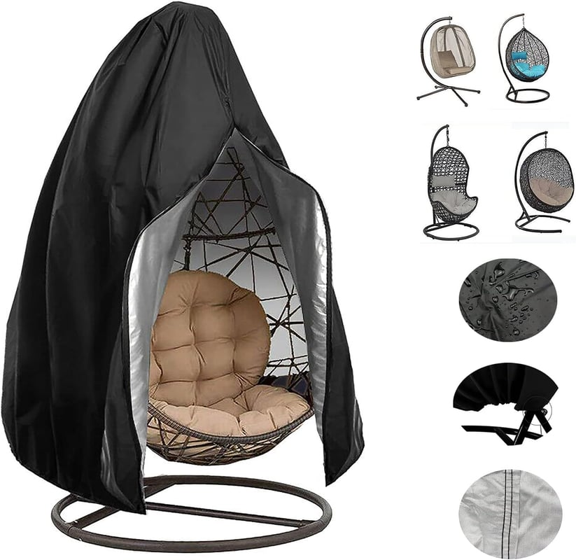 Pokrowiec na huśtawkę ogrodową, pokrowiec wiszący, szeroki pokrowiec, pokrowiec przeciwkurzowy, odpowiedni do krzeseł wiszących