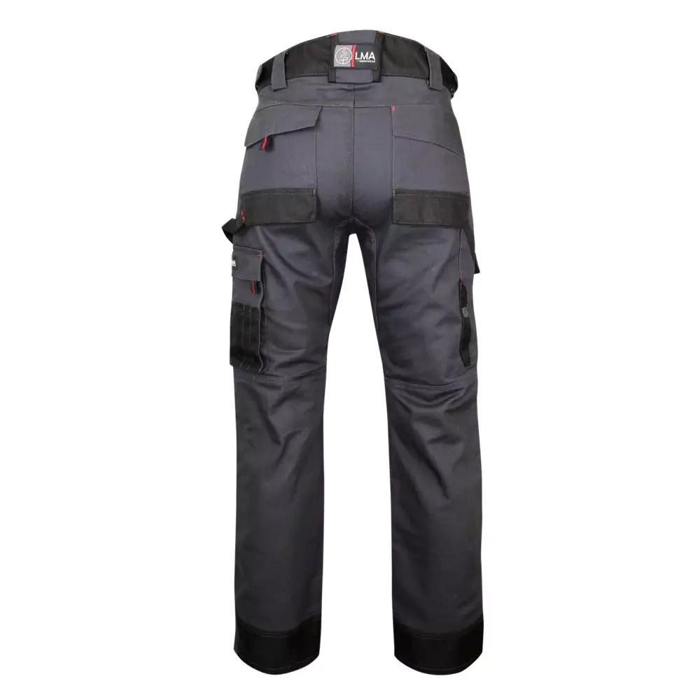 Pantalon de travail Argile bicolore avec poches genouillères Gris Nuit/Noir - LMA - Taille 36 - 2