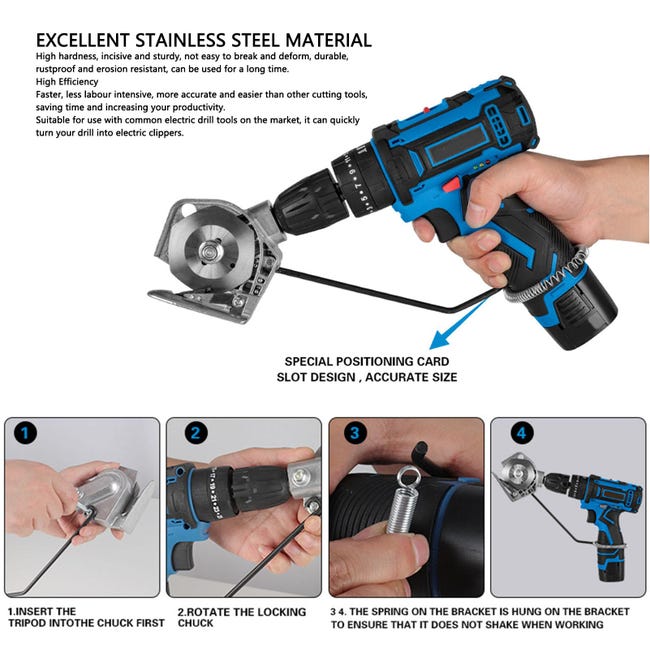 Utensile Per Taglierina Per Lamiera Per Trapano Elettrico Utensile - Foto 4
