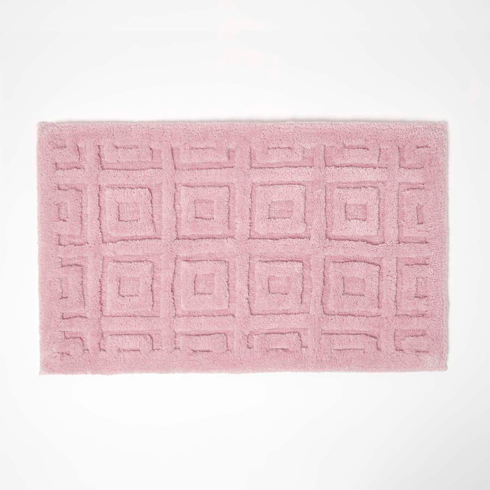 Set 2 Tappetini Bagno Homescapes 50x80 + 50x55 Cm - Cotone Turco Lavabile - Colore Rosa