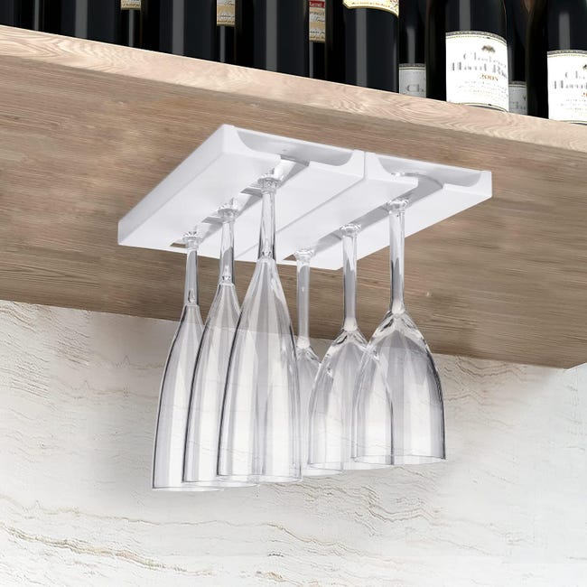 Wine Glass Rack Porta Bicchiere di Vino - Supporto per Calice sotto L'Armadietto Porta Calici in Ferro Organizzatore per Bicchieri, Porta Calici Sospeso per Bar in Cucina Wine Glass Rack Porta Bicchiere di Vino - Supporto per Calice sotto L'Armadietto Porta Calici in Ferro Organizzatore per Bicchieri, Porta Calici Sospeso per Bar in Cucina