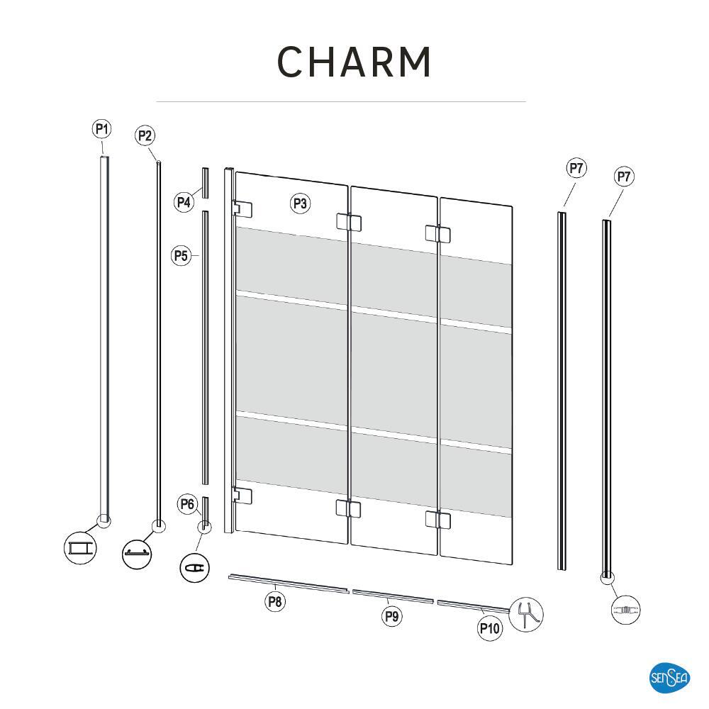 Parawan nawannowy z 3 panelami Charm Sensea - 7