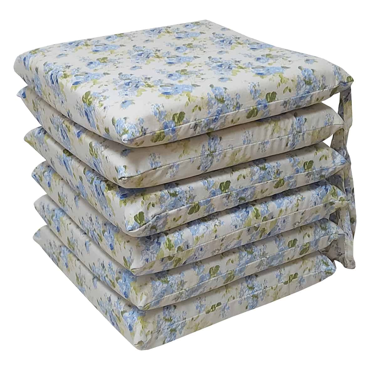 Cuscini Per Sedie Con Laccetti Antiscivolo - 40x40 Cm - Imbottiti In Schiuma - Blu Navy - Confezione Da 4 - Per Interni/Esterni, Giardino E Ufficio