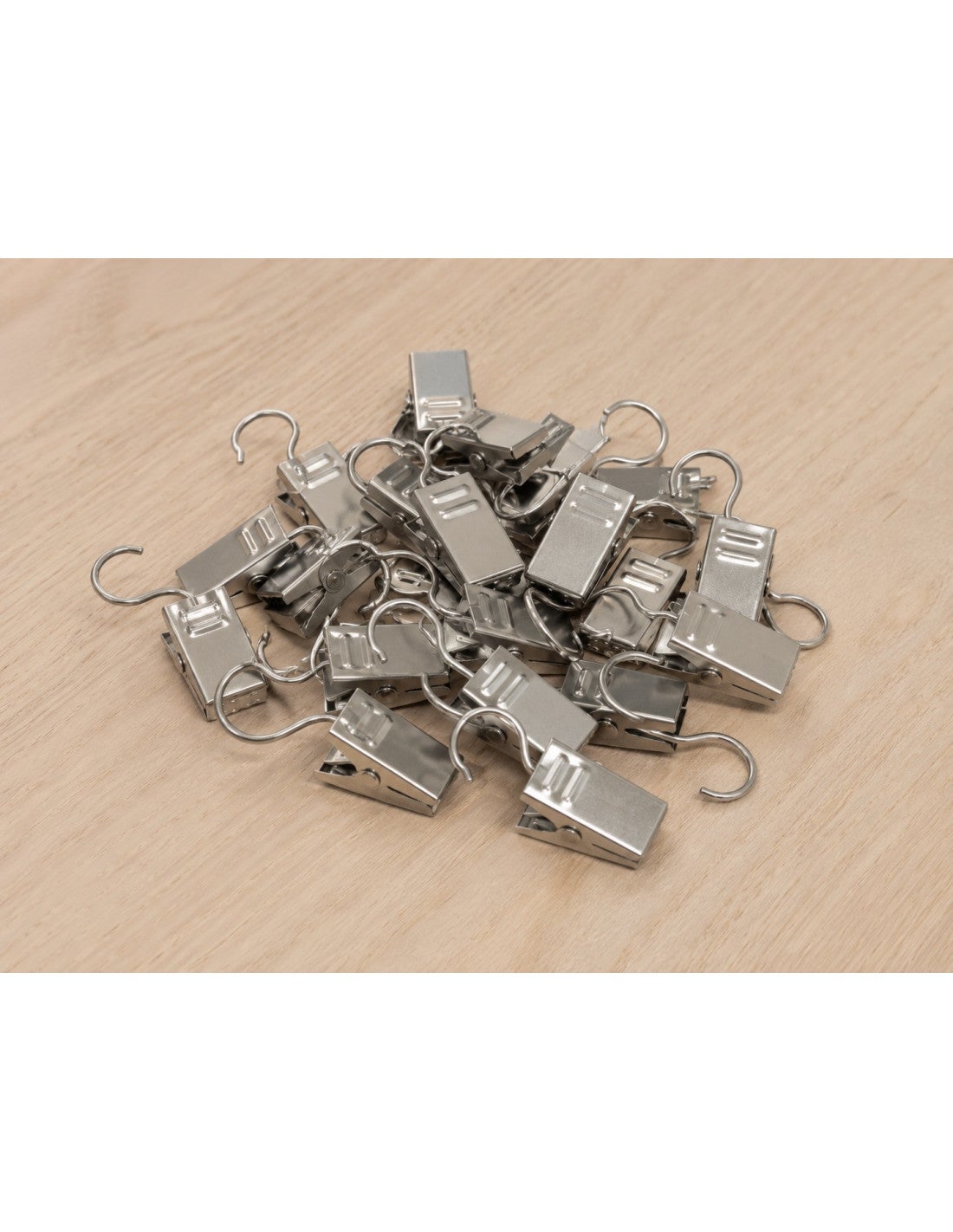 Lot de 20 clips en acier inoxydable Gustavo © pour porte-rideaux - 3