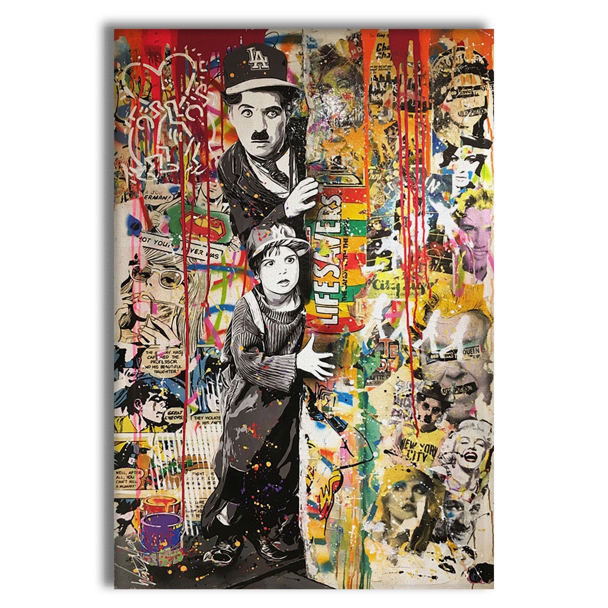 Charlie Dream – współczesny obraz na płótnie na drewnianej ramie, 70x100 cm