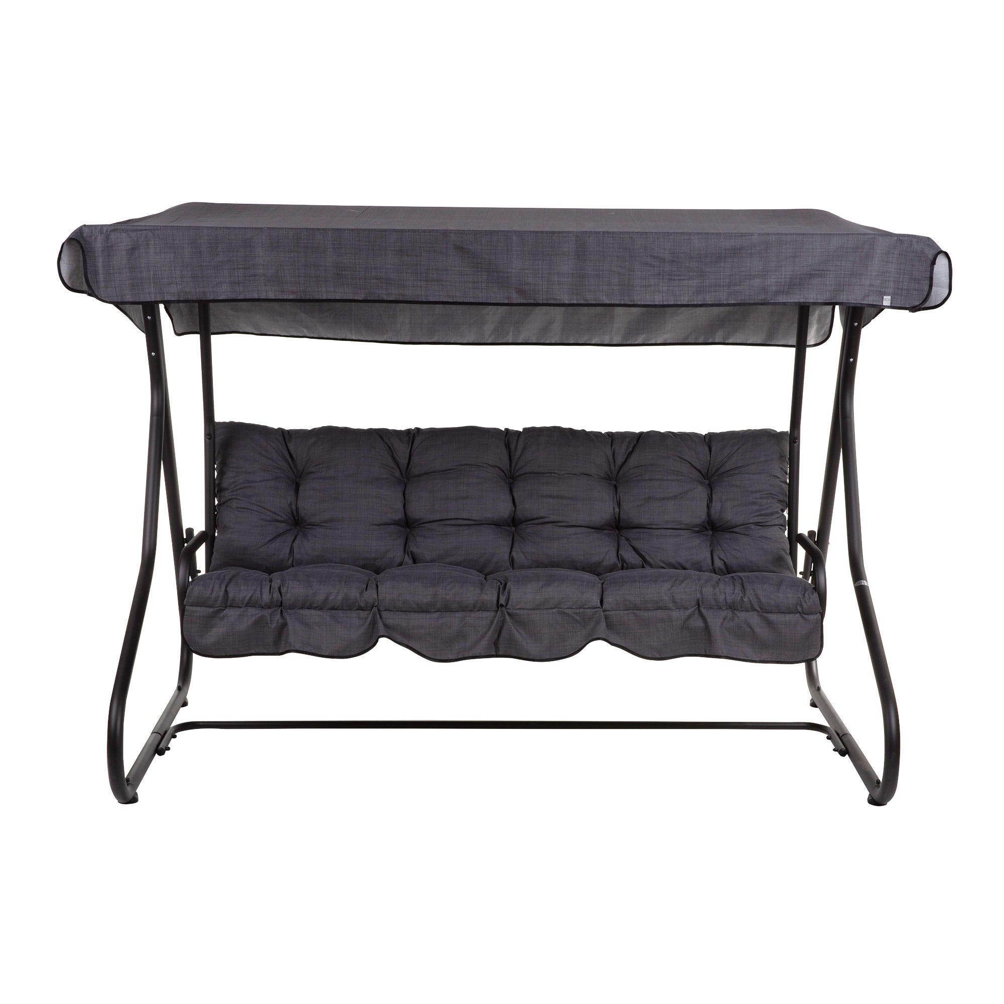 Huśtawka ogrodowa Milano Black Edition szara kratka PATIO