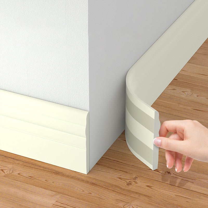 Nowoczesna listwa przypodłogowa samoprzylepna, do dekoracji ścian w domu, wielokrotnego użytku, wodoodporna, odpowiednia do salonu, kuchni, kolor beżo