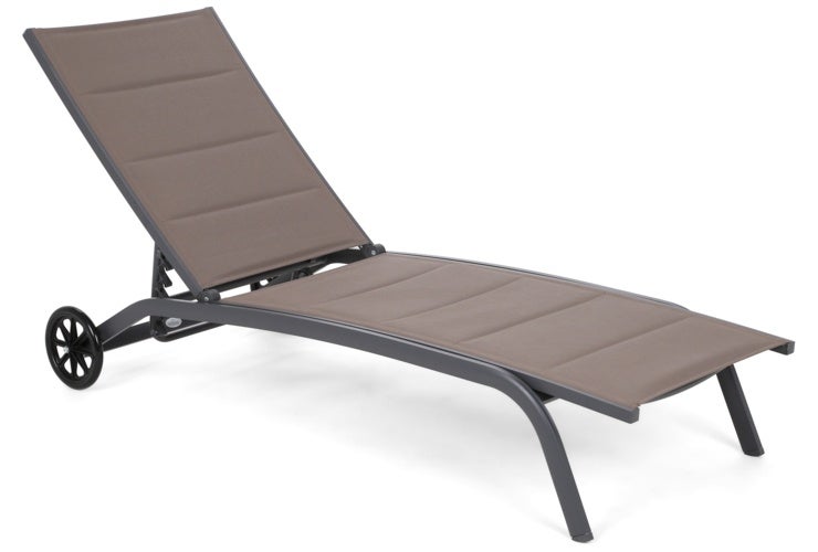 Leżak ogrodowy aluminiowy Ibiza Grey / Taupe