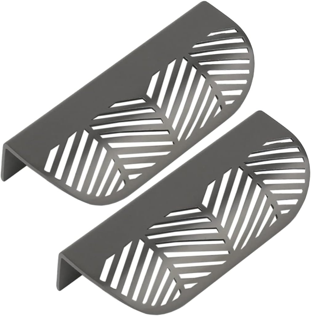 Uchwyt krawędziowy w kształcie liścia, długość 117 mm (ciemnoszary)