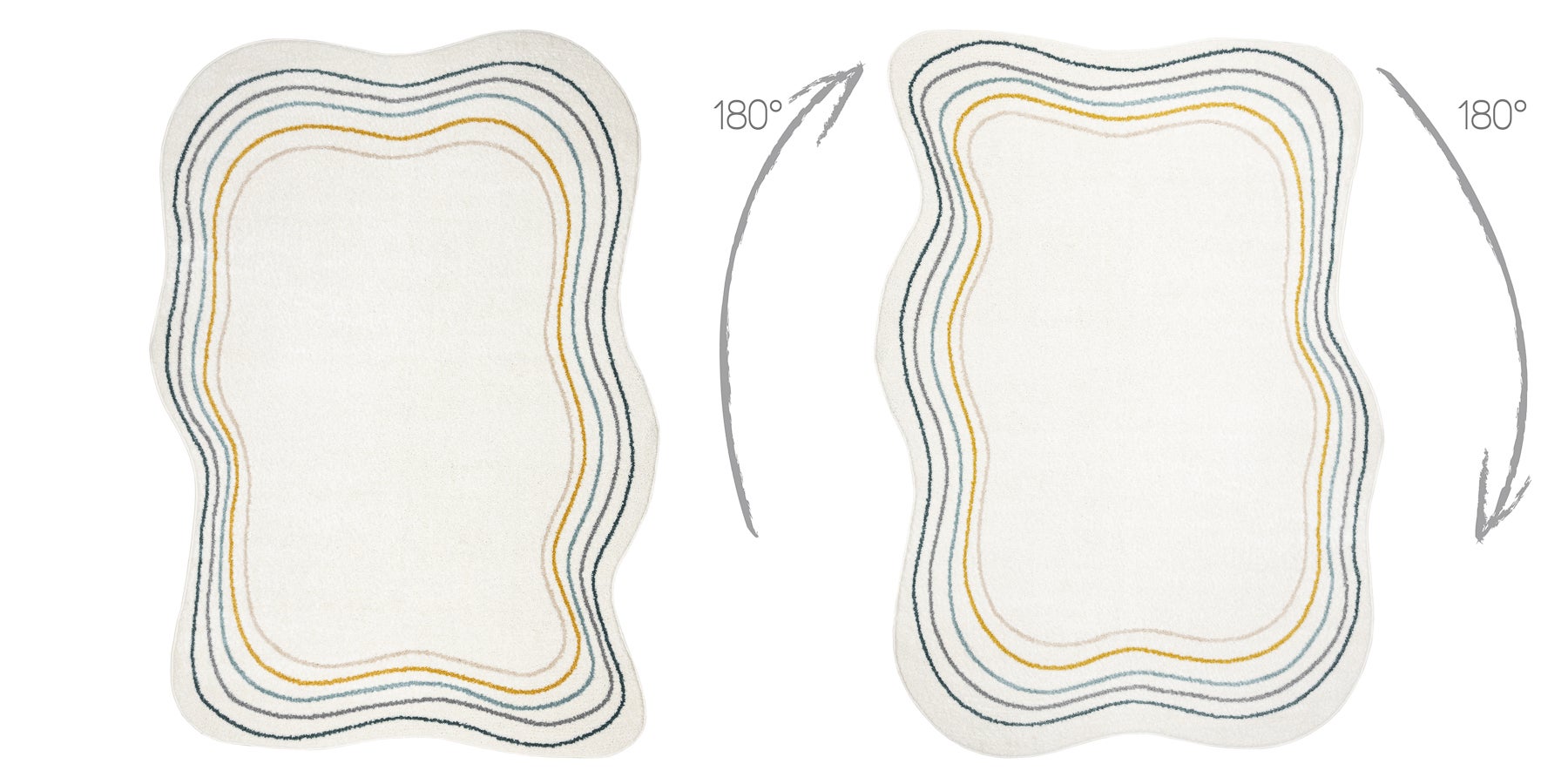 Dywan FUSION 5707 biały / ciemny zielony Shape - Abstrakcja, nowoczesny, abstrakcyjny, nieregularny 200x290 cm - 3