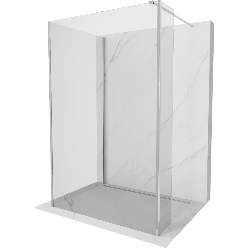Mexen Kioto ścianka prysznicowa Walk-in 140 x 70 x 40 cm, transparent, chrom - 800-140-070-221-01-00-040