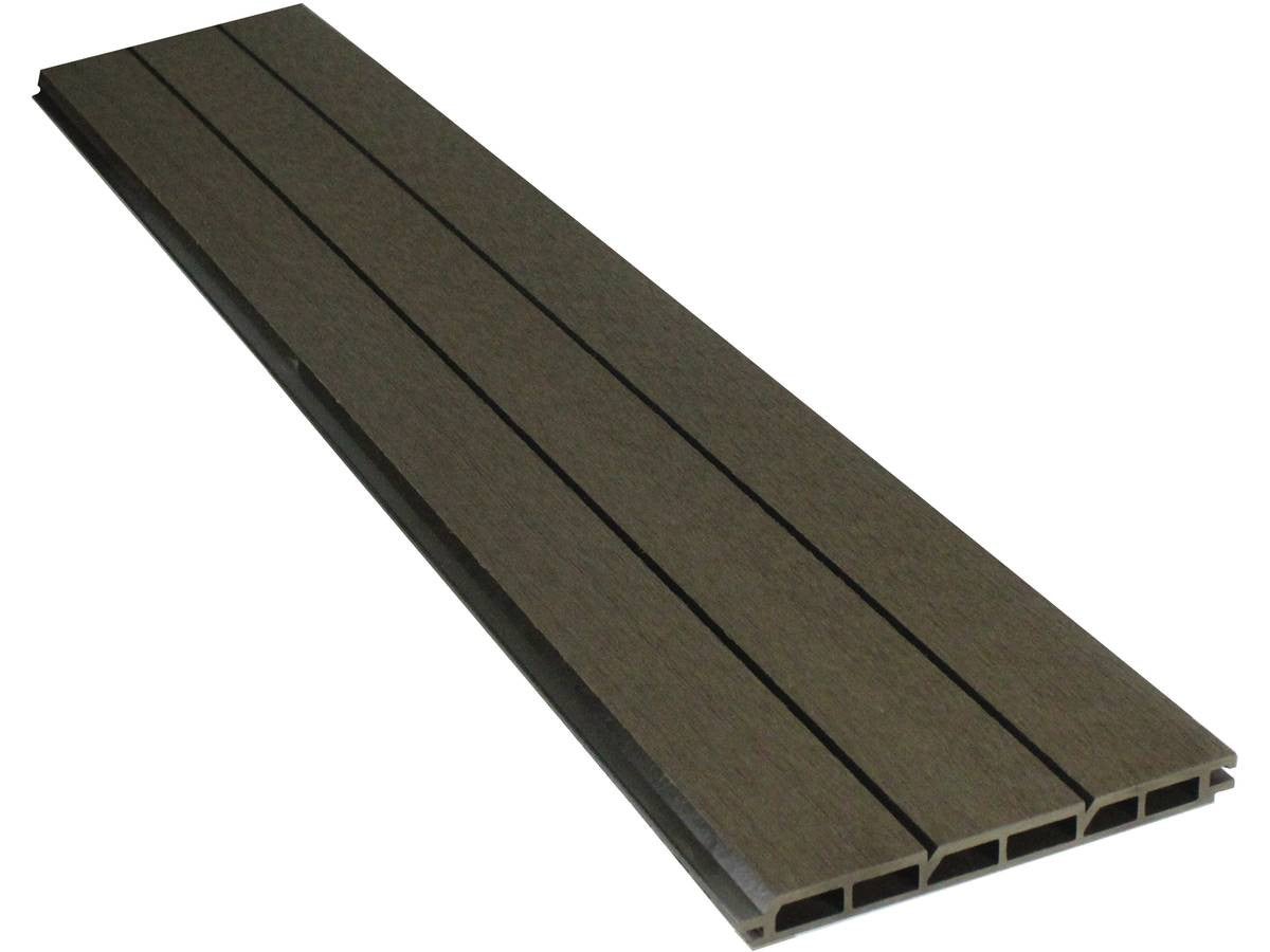Kit Clôture 8 x 1.6m composite - Kit de fixation offert - Marron - 2