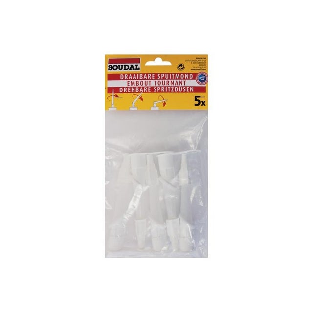 Canules orientables - Embout pour cartouches - Soudal - 5 pièces
