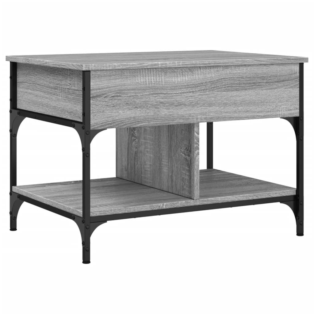 Table D'appoint Grise Sonoma 40x30x60 Cm - Bois D'ingénierie - Neuf