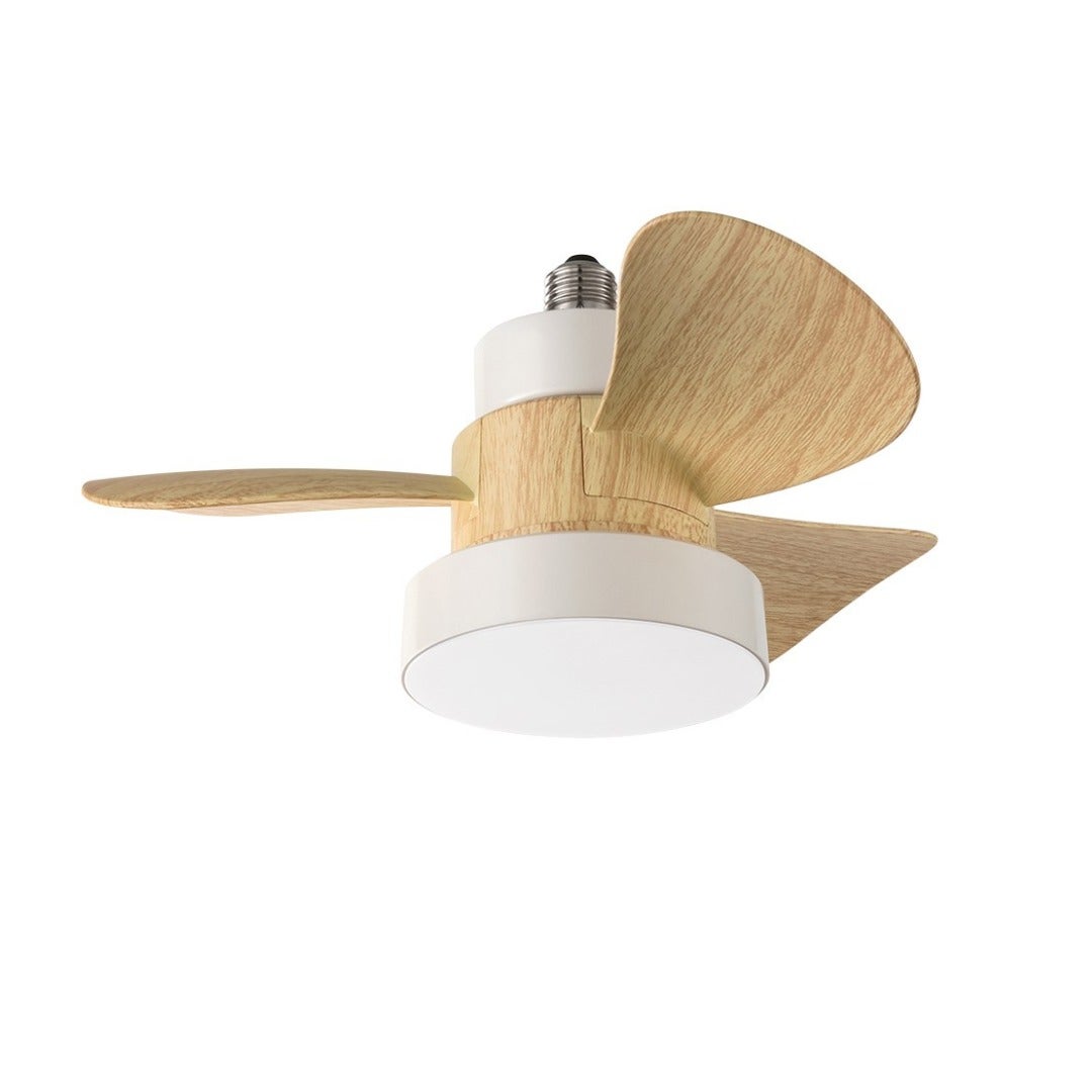 Wentylator sufitowy Perenz biały z oświetleniem LED 15 W i łopatkami ABS, 3 prędkościami, cichy, z pilotem, gniazdo E27 - średnica 36 cm