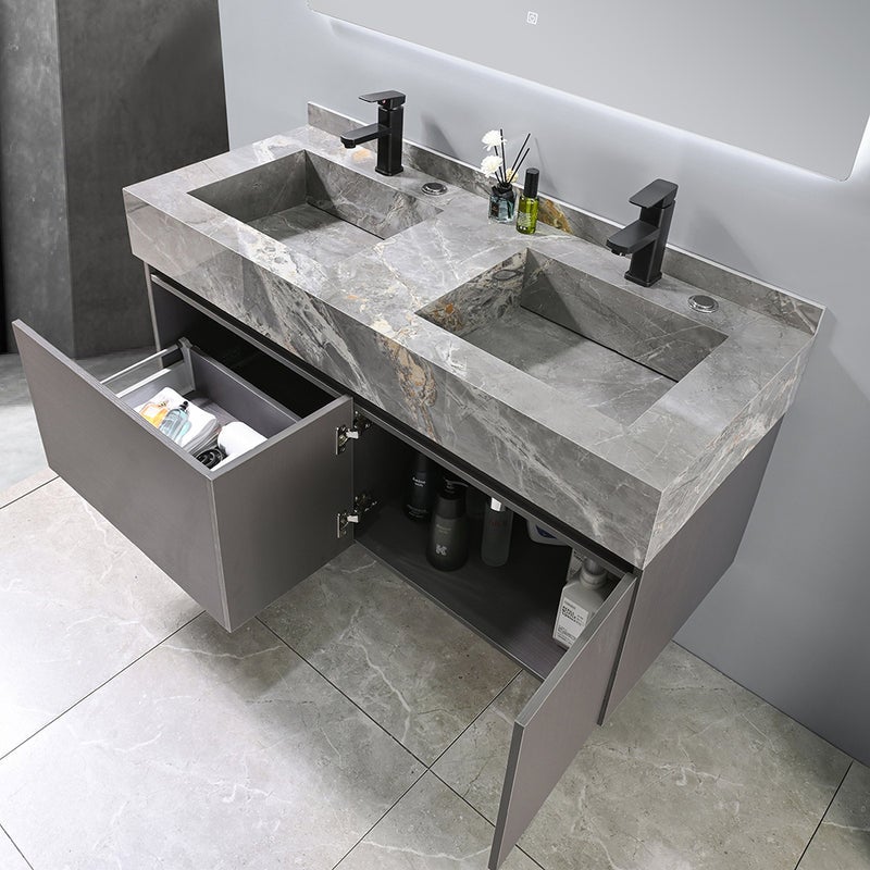 Meuble salle de bain double vasque VICTORIA 120 cm + miroir - 2