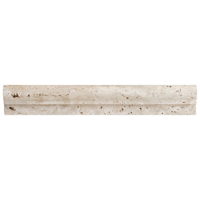 Corniche en travertin Beige - 4,8 x 2,3 x 30,5 cm - Pack de 10 unités - C-NEGOCE
