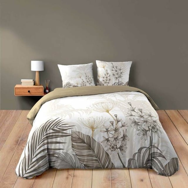 Housse de couette 240 x 220 cm coton 42 fils + 2 taies Bastille