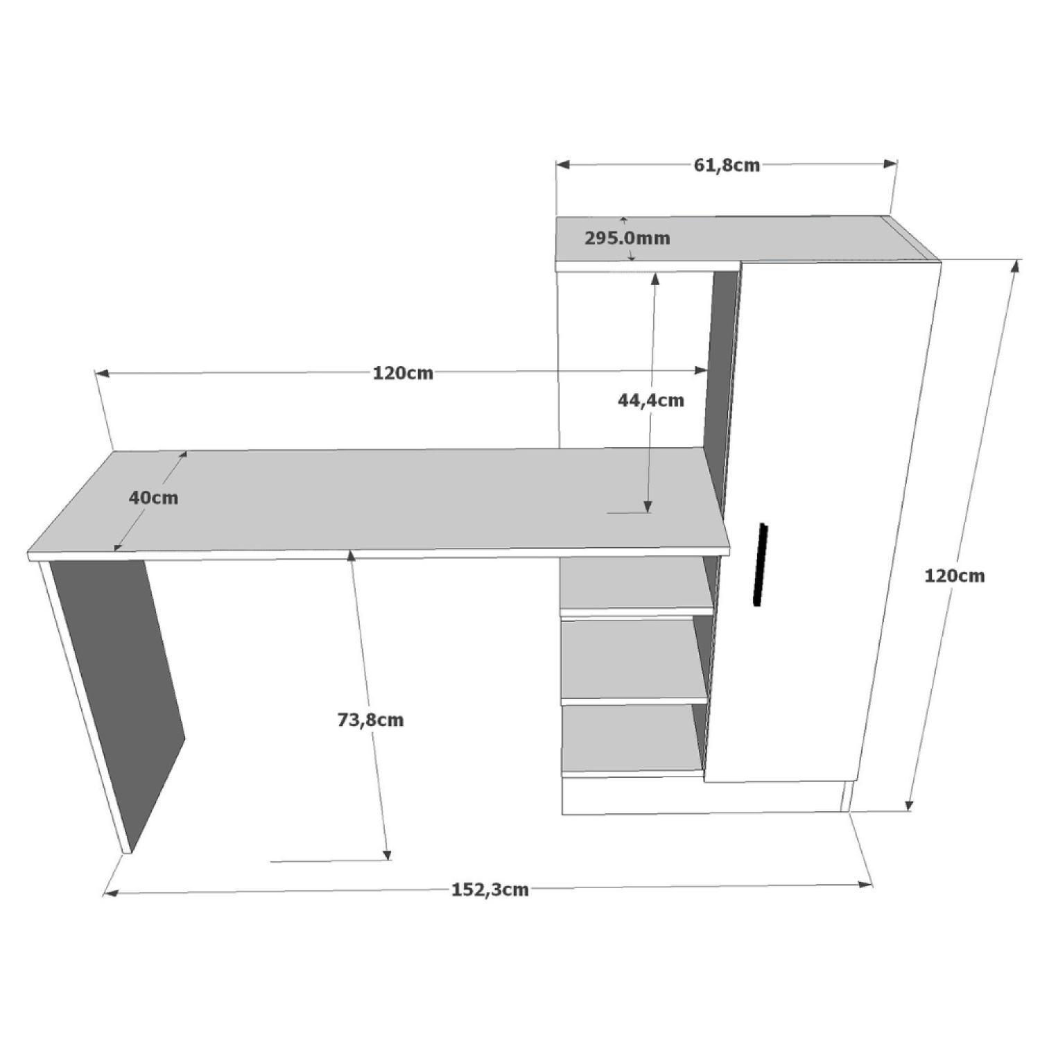 Bureau design avec rangements TEHDA - 5