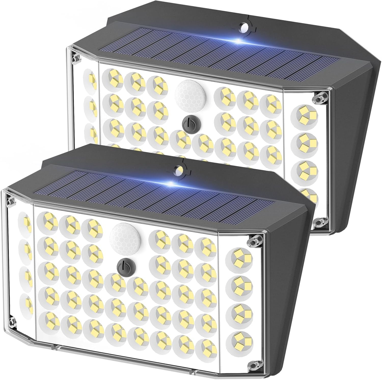 Lot de 2 lampes solaires d'extérieur étanches IP65 LED d'extérieur 3 ...