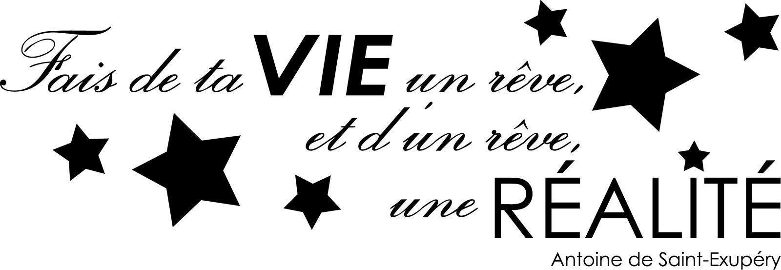 Autocollant Mural Citation - 'Les Objectifs Sont Des Rêves Avec Délais', Vinyle Décoratif, Neuf