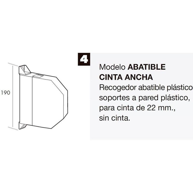 Enrouleur sangle volet rabattable blanc sangle 22 mm. - 5