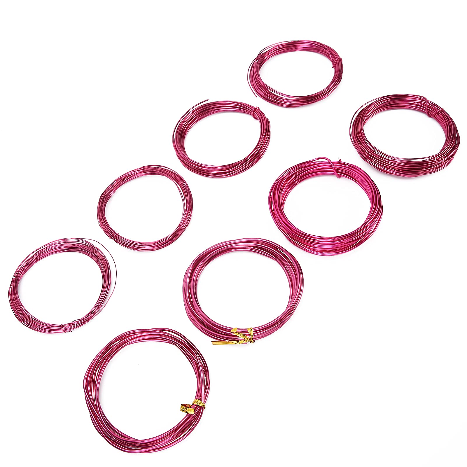 8 rolek drutu aluminiowego o grubości od 0,6 do 3 mm do wyrobu biżuterii i rękodzieła, materiały do wyrobu drutu