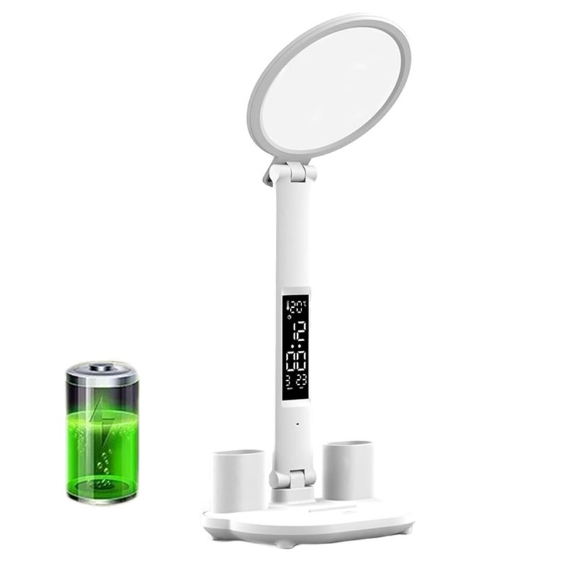Dotykowa lampa LED z możliwością ładowania na biurko i łóżka kolory biały ciepły neutralny zimny lampka nocna zegar płynne ściemnianie regulowany kąt