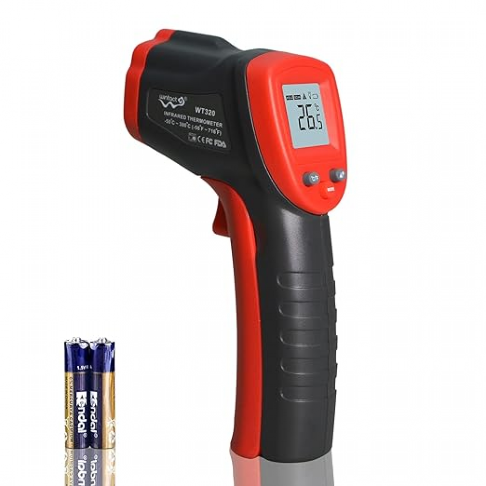 Termometr laserowy na podczerwień, od -50 do 530 °C (od 58 do 986 °F), bezkontaktowy pistolet do pomiaru temperatury, odpowiedni do użytku w kuchni,