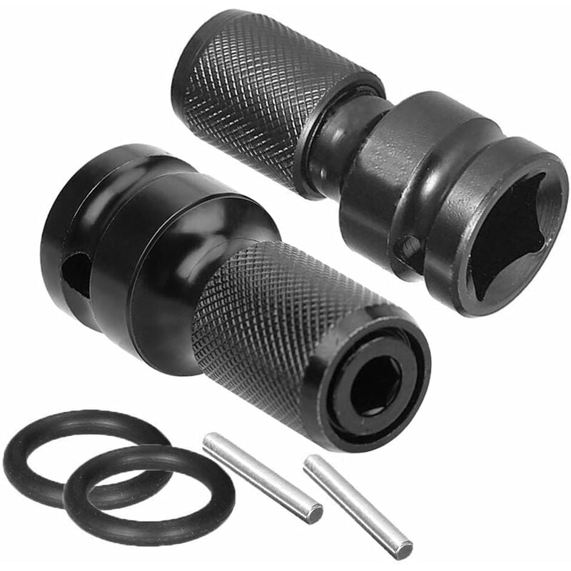 2 szt. Teleskopowy adapter gniazda 1/2" kwadrat na 1/4" sześciokątny adaptery gniazd konwerter uchwytu szybkozłączka