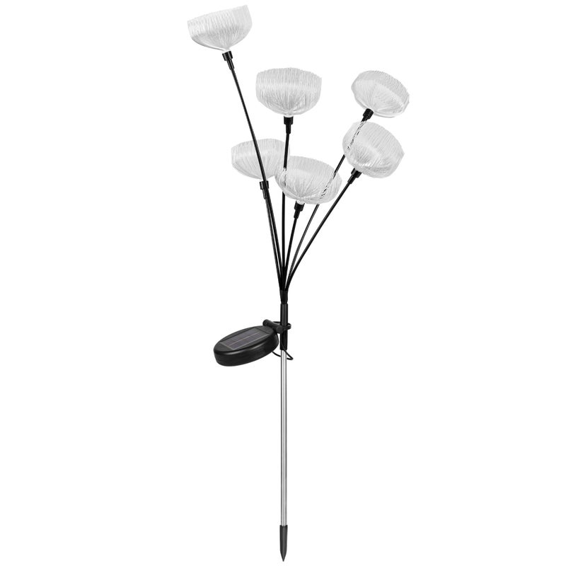 Lampa ogrodowa kwiatki LED solarna wbijana 75cm 3000K z czujnikiem czarna MasterLED