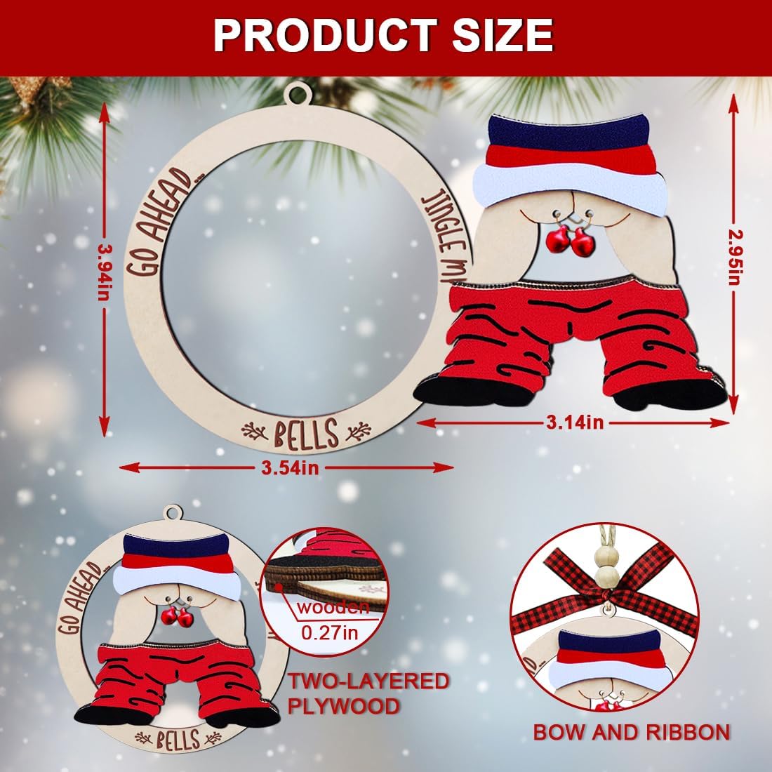 Addobbi natalizi divertenti 2024, Addobbi divertenti, Addobbi natalizi brutti e cattivi per l'albero di Natale - Addobbi natalizi unici - 2