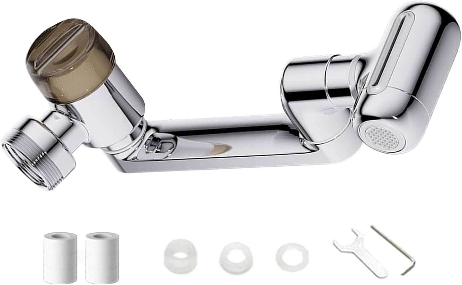 Accesoriu pulverizator pentru robinet – Pulverizare rotativă, multimodală, frontală cu filtru – Potrivit pentru bucătării, băi, cămine și apartamente